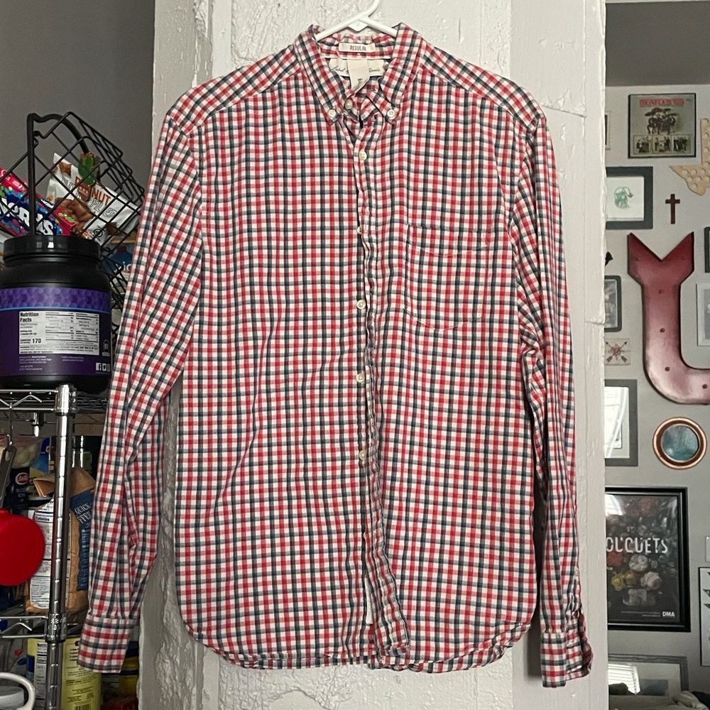 LAST CHANCE: Red checkered button up